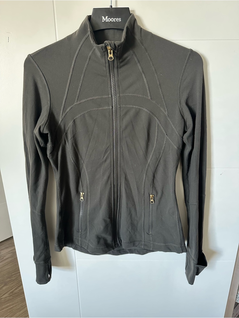 Lululemon Forest Green and gold Define Jacket